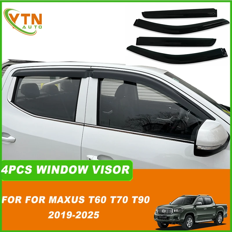 For Maxus T60 T70 T90 Ldv Ute 2019 2020 2021 2022 2023 2024 2025 Wind Deflector Car Rain Window Visor Sun Visor Rain Guard