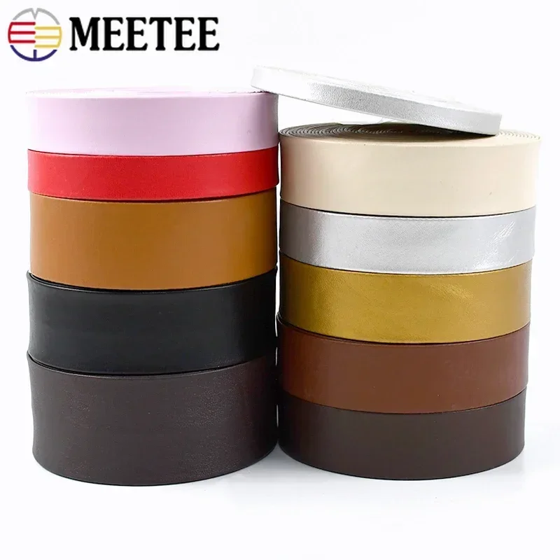 5Meters Synthetic PU Leather Cord Bag Faux Webbing Sewing Ribbon Tapes Clothing Bias Binding Decoration Rope DIY Accessories