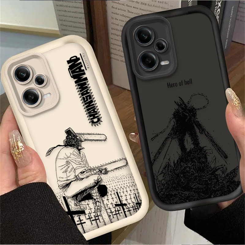 Funda de Anime Cool Chainsaw Man para Xiaomi Redmi Note 13 14 12 11 Pro Plus 5G 14S 12S 11S 10S 10 9 Redmi 14C 13C 12C 12 4G