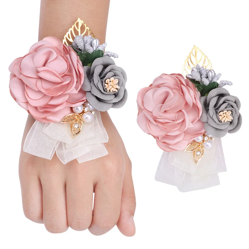 Wedding Supplies Wedding Props Korean Bride and Groom Simulation Flower Bridesmaid Best Man Corsage Small Gift Groom Wedding