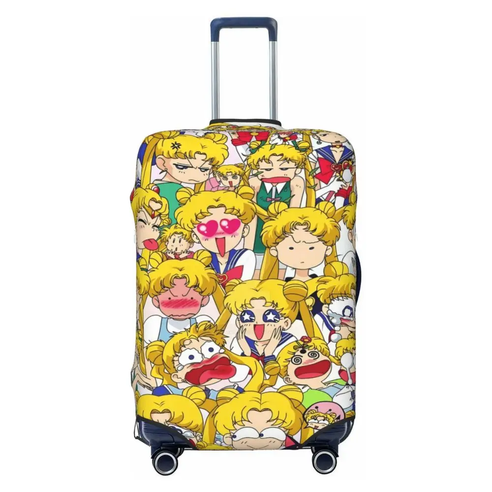 Housse de protection personnalisée pour bagages Sailors Moon Usagi Tsukino, housses de valise de voyage Cartroon à la mode pour 18 à 32 pouces