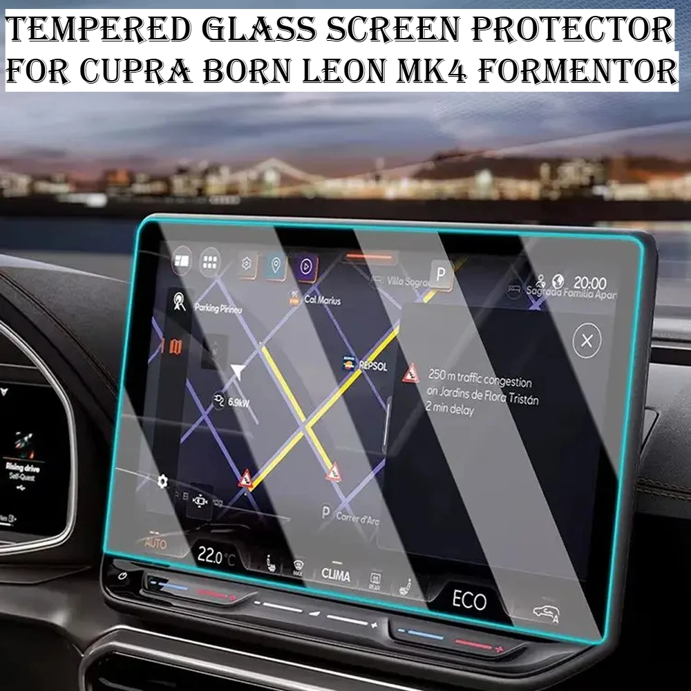 

Tempered Glass Film Protector For Cupra Formentor Facelift/Cupra Leon MK4/Cupra Born 2025 Car Center Control Protective Display