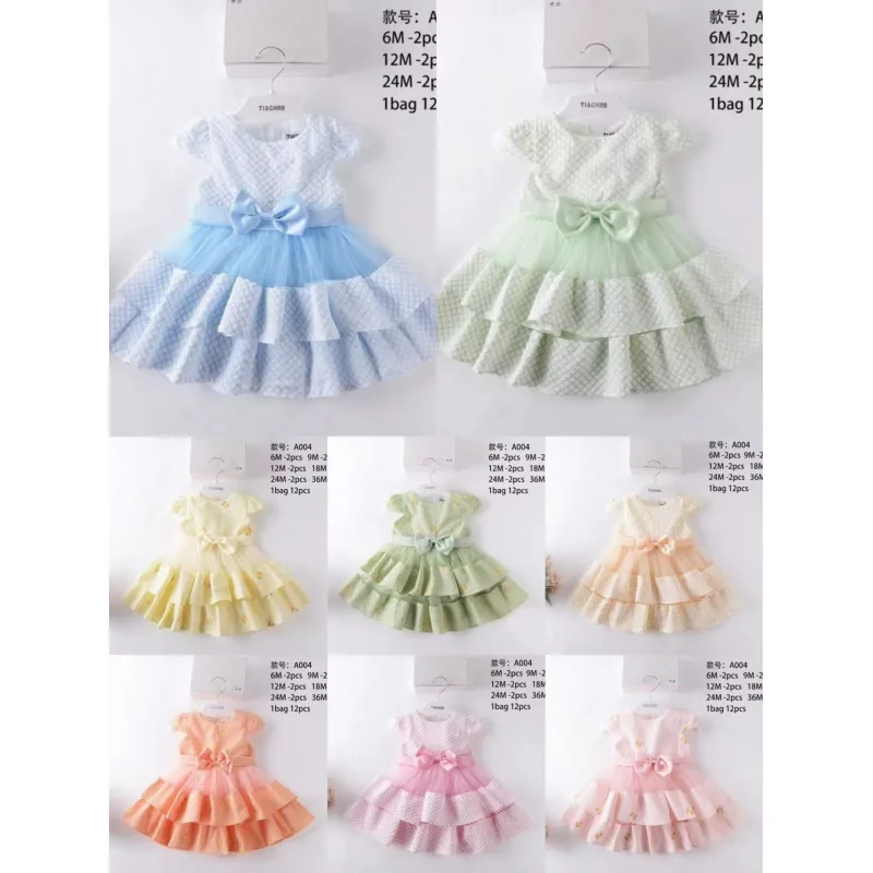 

Wholesale Girls' princess dress, skirt Baby's three-dimensional pleated large hem dress