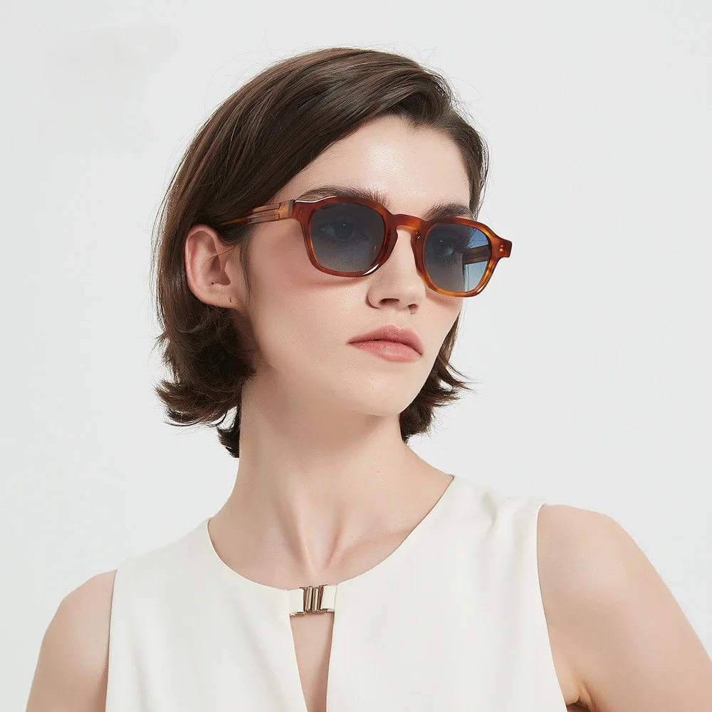 

2024 Retro Fashion Sunglasses European and American Square Thick Sunglasses High-end Acetate Glasses for Men and Women