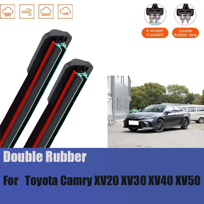 

For Toyota Camry XV20 XV30 XV40 XV50 Front Windshield Wiper General Motors Multifunctional Double Rubber Strip Wiper Wholesale