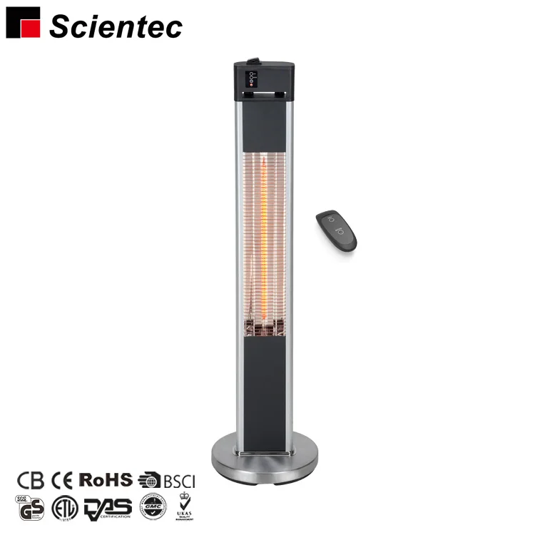 Remote Control 1600W Stand Infrared Floor Aluminium Standing Patio Heater
