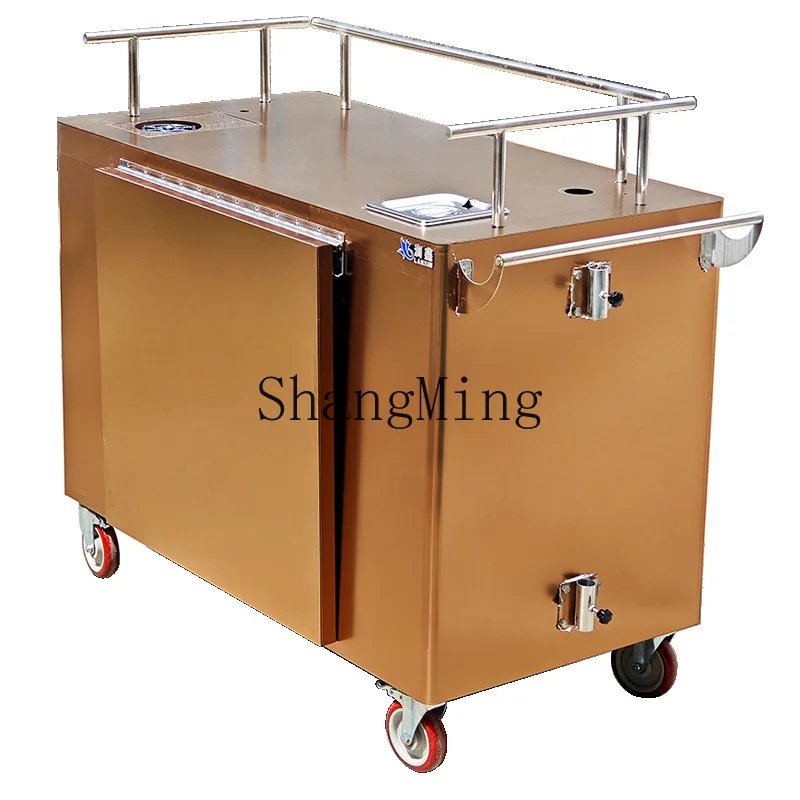 CL-style golden coffee tea house mobile trolley stall tea multi-functional restaurant new dining car