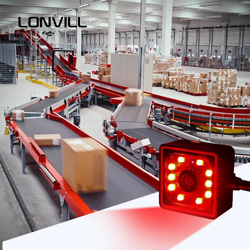 1.3M High-Pixel Quick Scan 1D 2D Code Small Industrial Fixed Barcode Scanner For Production Lines
