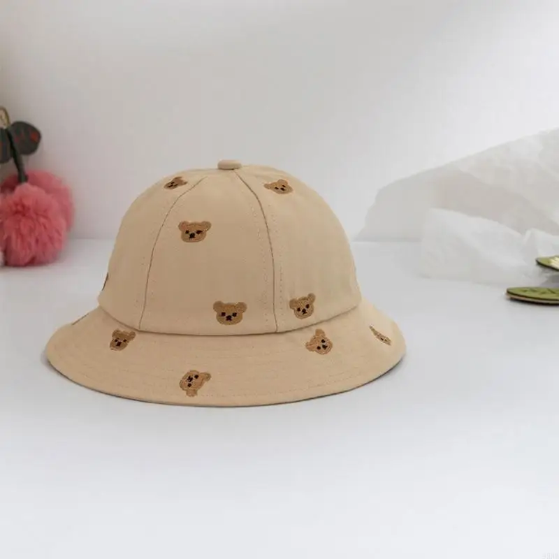 

95AE 1-2Y Summer Babys Bucket Hat Toddler Fisherman Hat Wide Brim Summer Sunhat