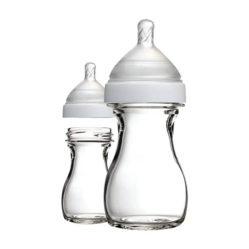 Newborn bottles, newborn baby glass, children's anti drop and explosion-proof 0-3-6-18 months old