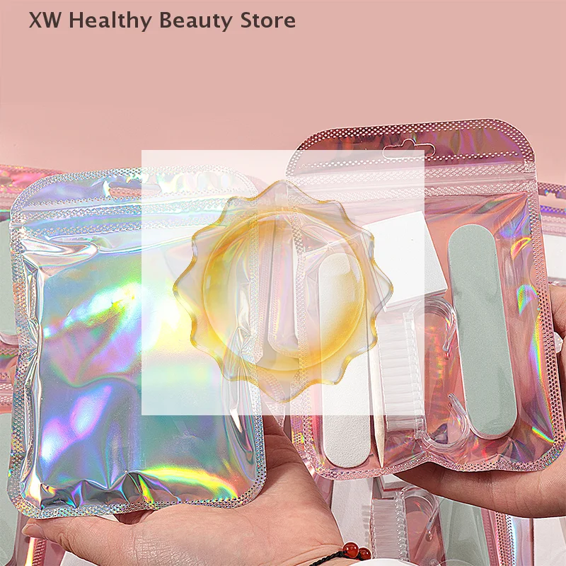 Kit de arte em unhas com lixa de unha, blocos de polimento, escova de poeira e esponja para manicure, conjunto para unhas profissionais e domésticas