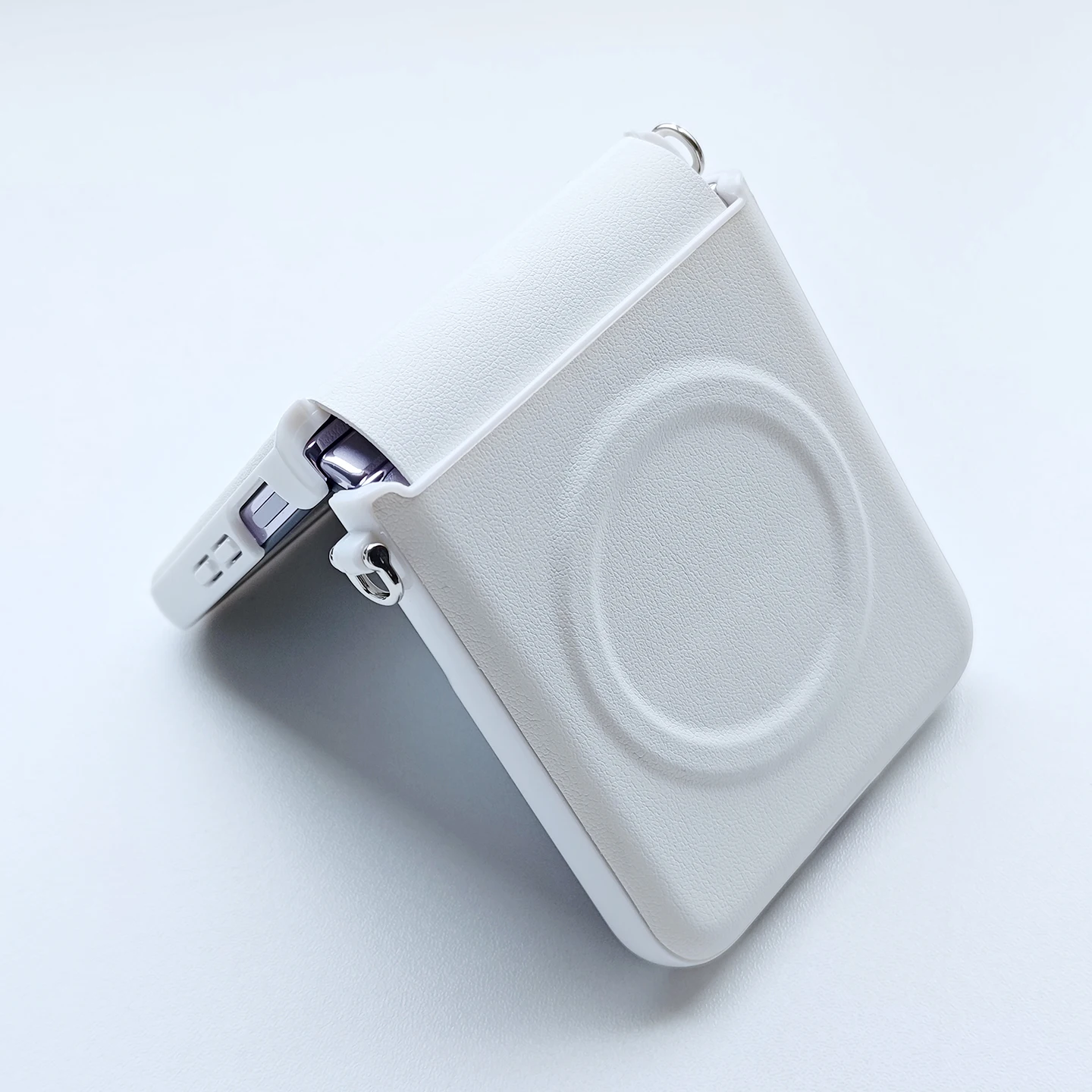 Для Zflip7 Z Flip7Fe кожаный чехол с магнитной поддержкой, чехол для беспроводной зарядки для Samsung ZFlip6 zflip5, чистый цвет, защита объектива