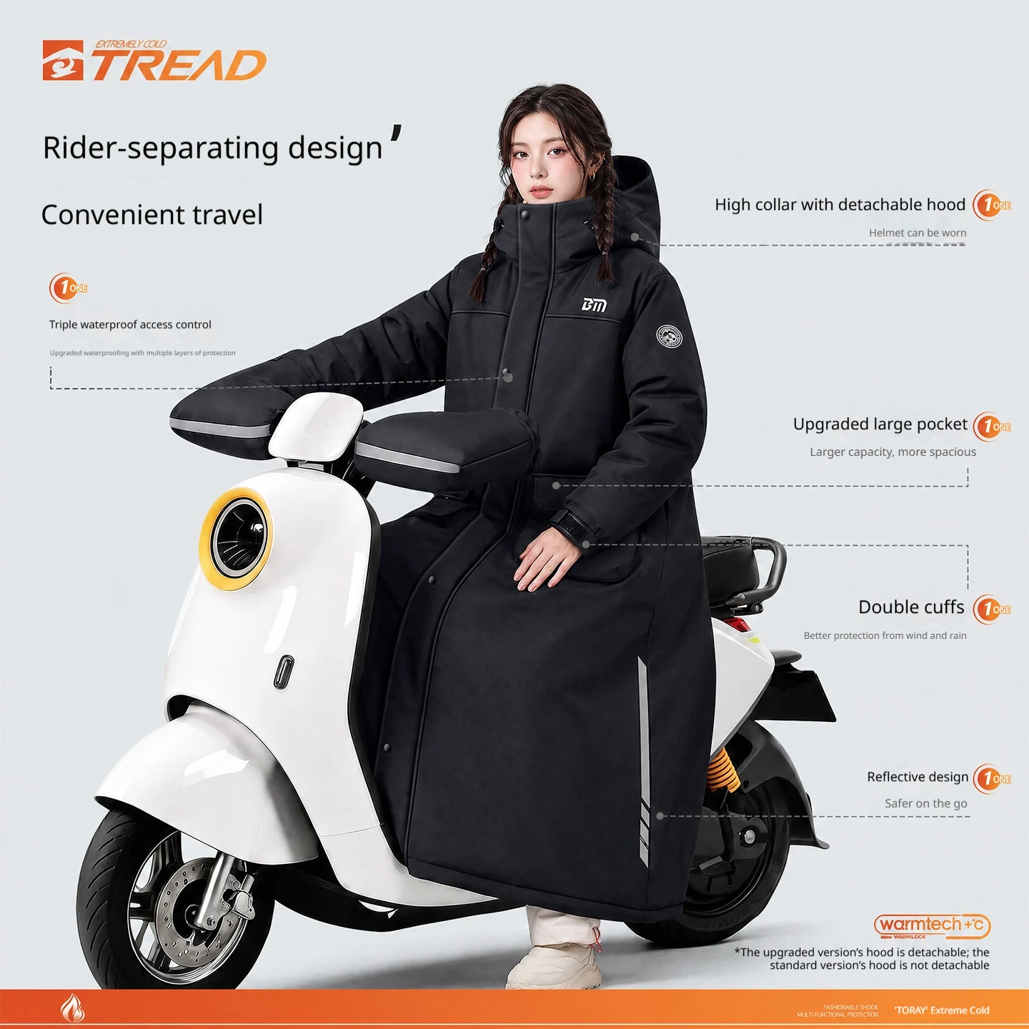 2026 new windbreaker model electric vehicle windproof blocked windbreaker with thickened fleece and extended commuting riding wi