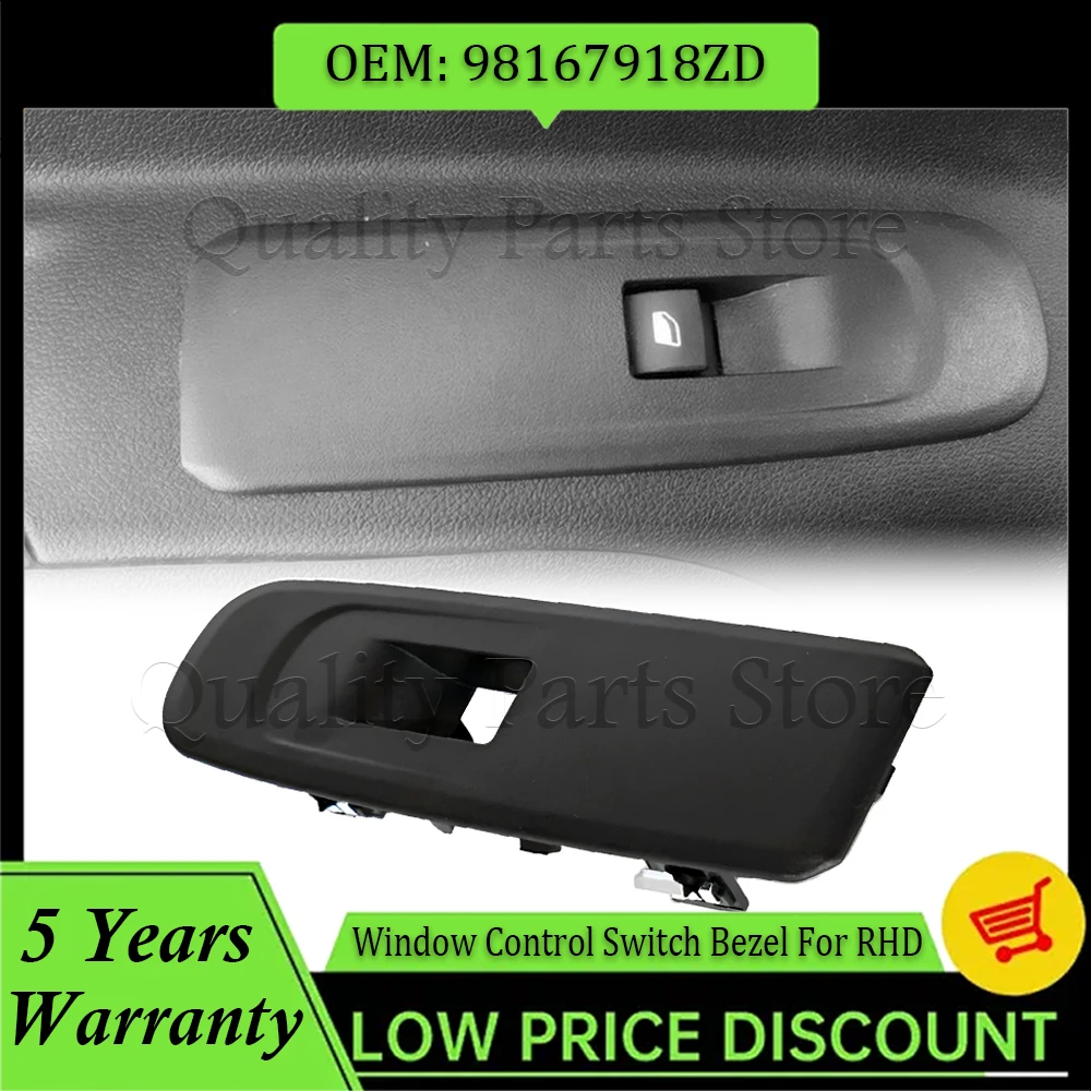 Car Front Left Window Button Switch Frame For Peugeot Partner Rifter Mk4 K9 Citroen Berlingo New For Right Hand Drive 98167918ZD