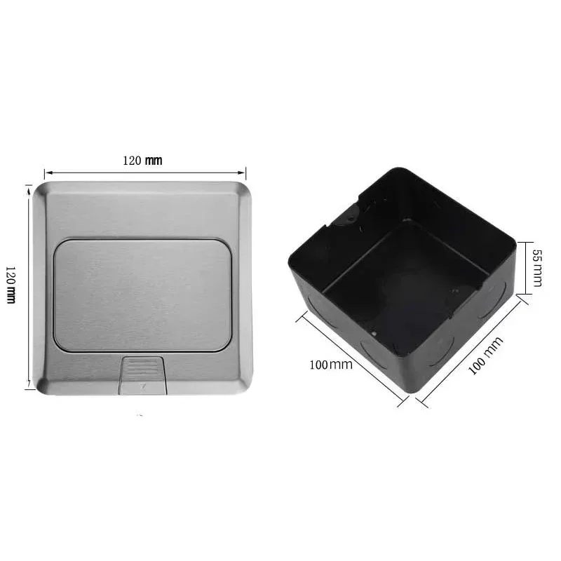 Pop-Up Desktop/Floor Socket EU/FR/US/UK/Universal Standard Metal Panel Table 250V 16A Aluminum Alloy Box Waterproof Outlet