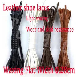 2.8mm Cotton Waxed Solid Flat Shoelaces Durable Polyester Shoelaces Oxford Shoe Laces Boots Laces Waterproof Leather Shoelace