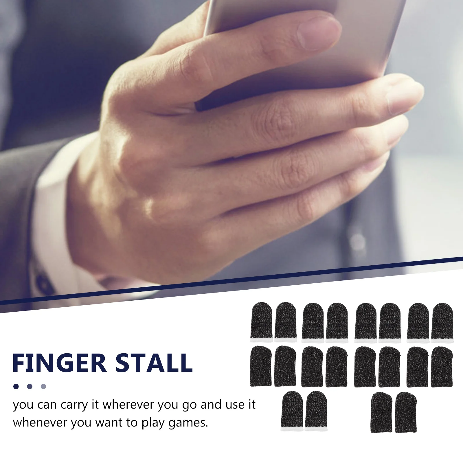 

Gaming Finger Cover Sweat Resistant Anti Slip Breathable Lightweight Thumb Sleeve Gloves Controller Accessory