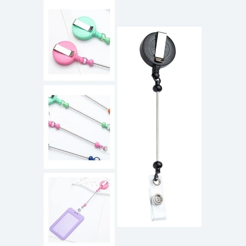 Boletones Soporte retráctil con clip correa Soporte identificación servicio pesado