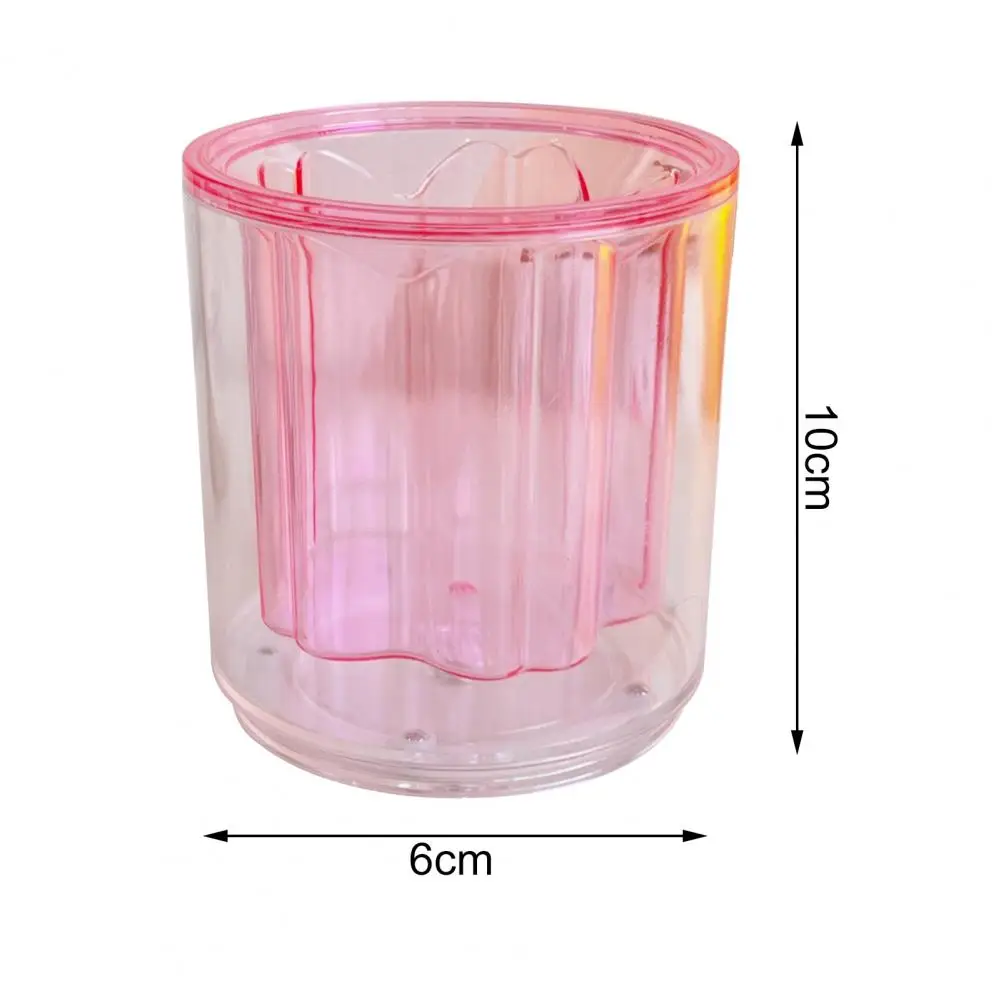 Pen holder transparent large-capacity rotatable creative shape bright color acrylic universal transparent desktop pen storage