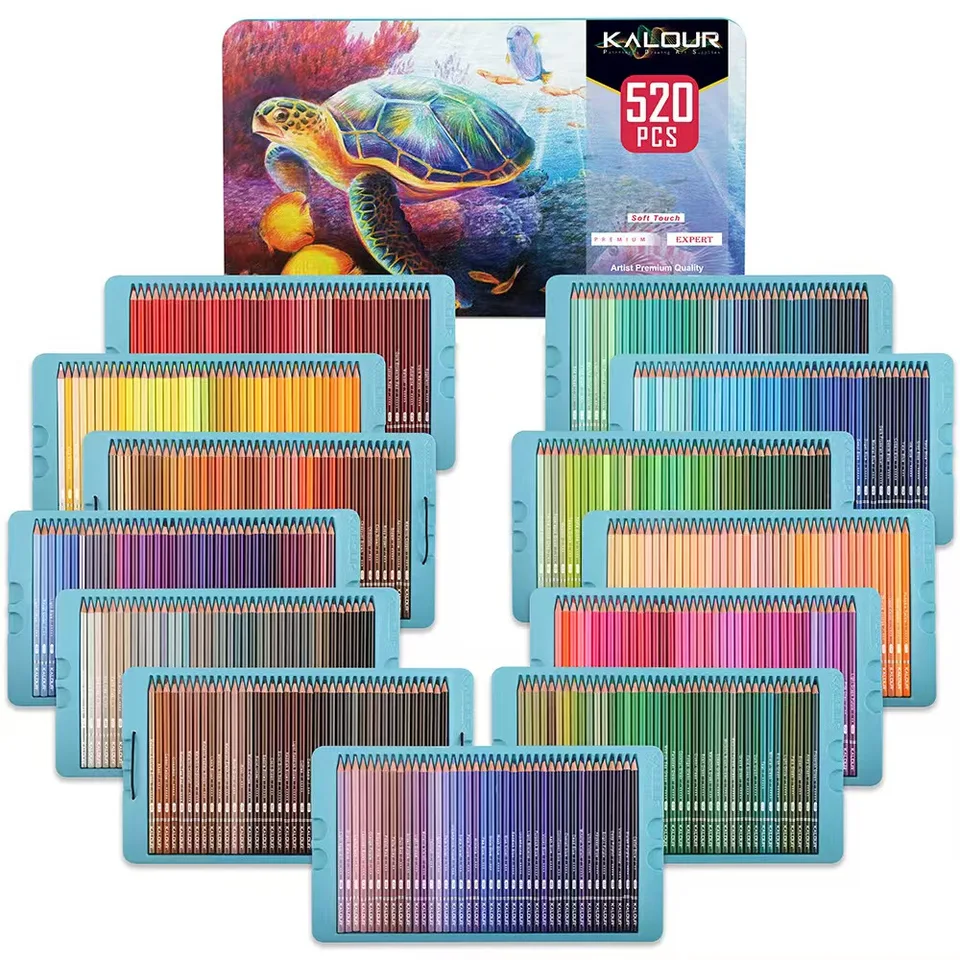 Kalour 520 Colors Art Wood Pencil Set Brutfuner Colored Pencil