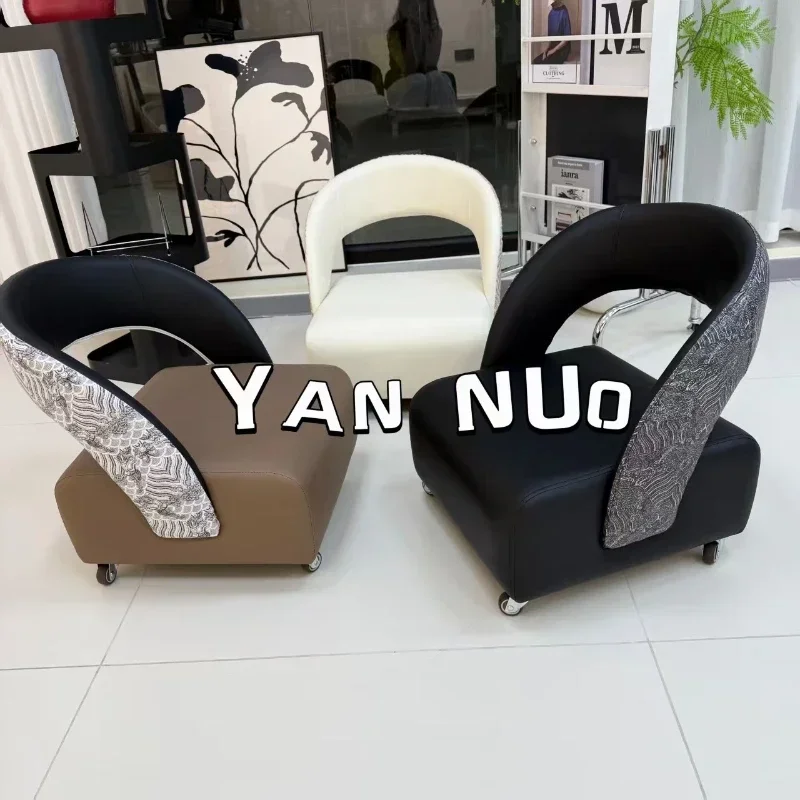 Single casual yo-yo sofa Nordic light luxury modern small apartment living room home special-shaped yo-yo stool shoe changing