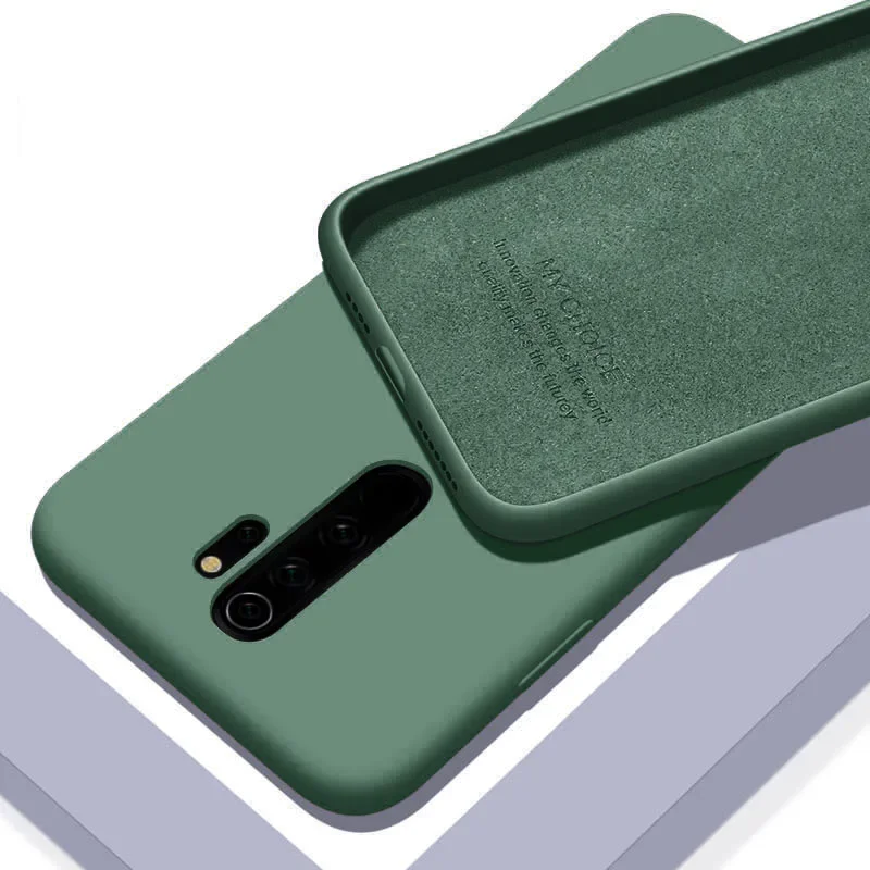 For XiaoMi RedMi Note 9 9s Pro 10 11 11S 10s 10T 9T 8 8T 7 Pro 9A 9C 10C Poco X3 F3 Soft Solid Candy Cover Liquid Silicone Case
