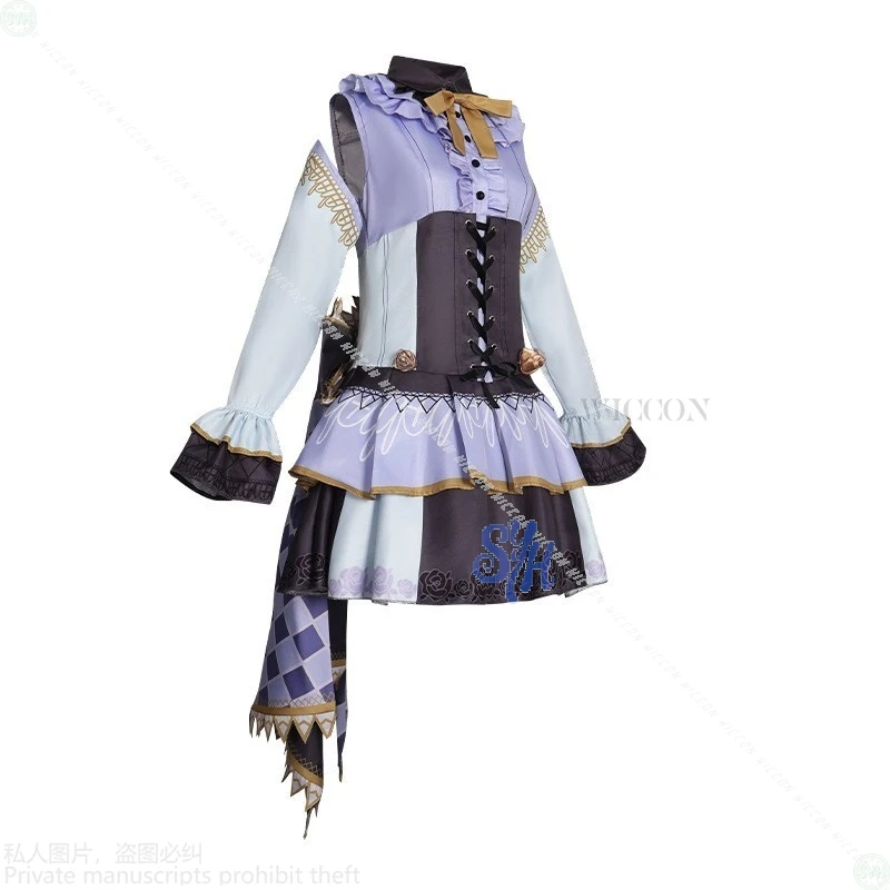 Yoisaki Kanade تأثيري أنيمي لعبة مشروع Sekai دمية أنماط زي القوطية لوليتا الكلاسيكية خمر فستان الدانتيل شعر مستعار حفلة الهالوين #3