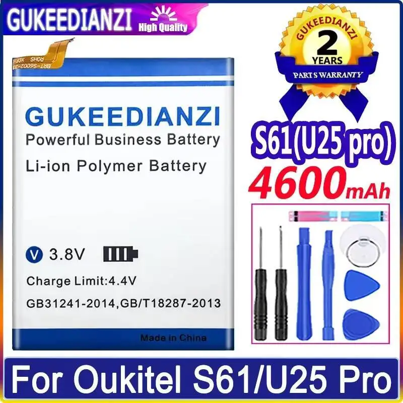 

Reliable Power Supply For Oukitel U25 Pro S61 4600Mah Mobile Phone Battery