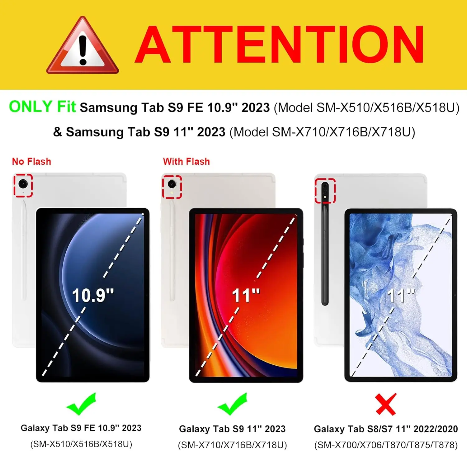 Keyboard Case For Samsung Galaxy Tab S9 FE 10.9 inch 2023 Backlit Wireless Keyboard Case For Galaxy Tab S9 11 inch With Pen slot