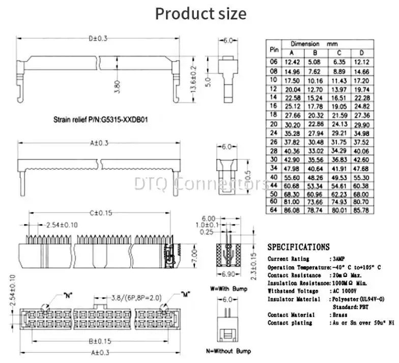 10set FC-6P FC-8P FC-10P FC-12P FC-14P FC-16P FC-20P IDC Socket 2x5 Pin Dual Row Pitch 2.54mm IDC Connector 10-pin Cable Socket