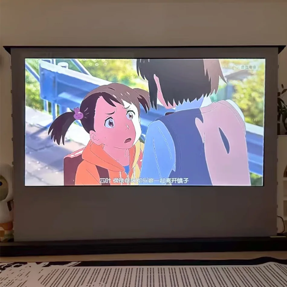 

Electric Rollable Floor Rising Screen ALR Grey Crystal Motorized Projection Screen 100 Inch For Long Throw/Normal Projector