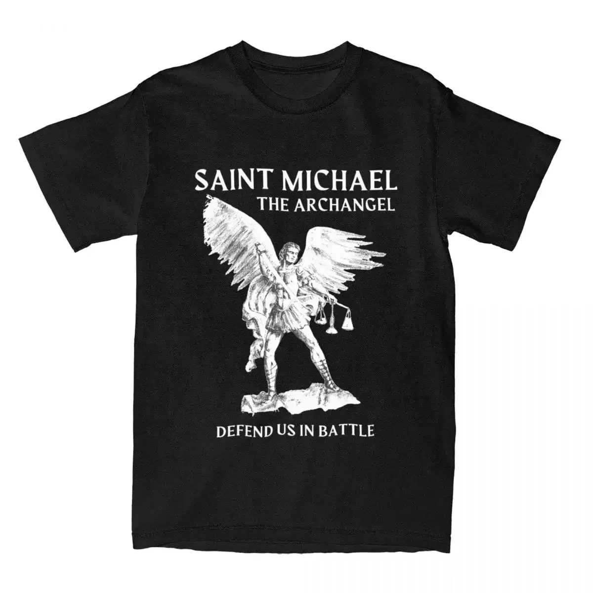 St.Michael Archangel Saint Michael Merch Shirt Men Women Casual Cotton Graphic Print Tee Shirts