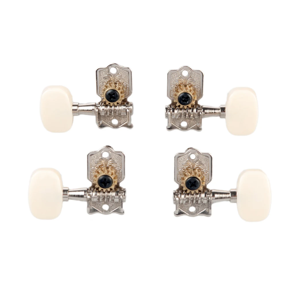 2L2R 4 String Guitar  Tuning Pegs Tuners Machine Heads Open Gear Ukulele DIY Making Repair Parts Accessories