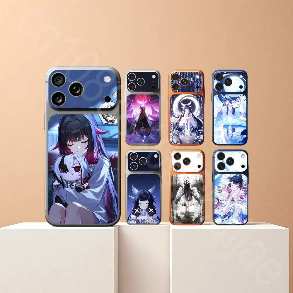 G-Genshin l-Impact C-columbina For iPhone 17 18 ProMax Battry Back Cover with Camera Decal Skin Rear Protective Sticker Film