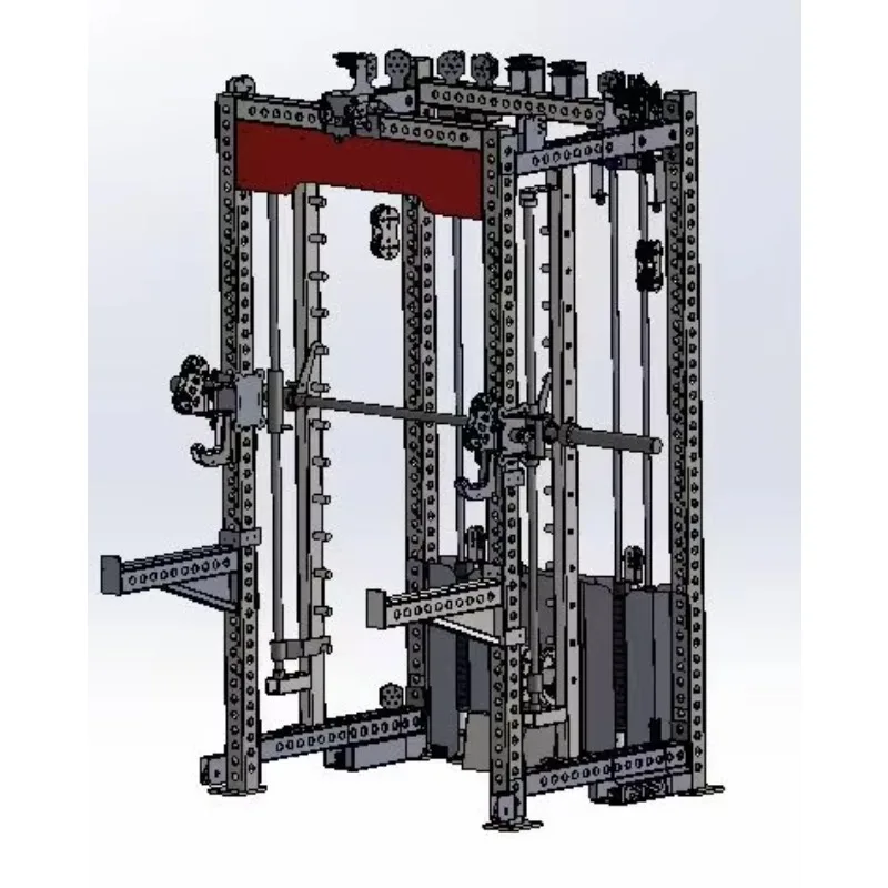 All-in-One Power Rack Functional Trainer with Lat Pulldown & Dual Weight Stacks