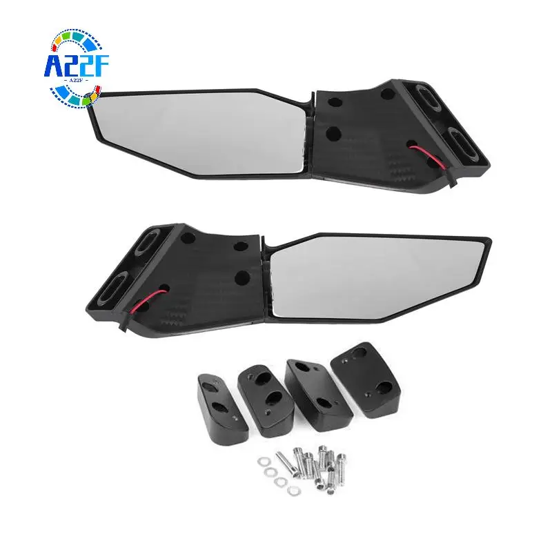 

A22F-1 Pair Motorcycle Rearview Mirror Amber Light For KAWASAKI NINJA ZX6R ZX10R ZX12R