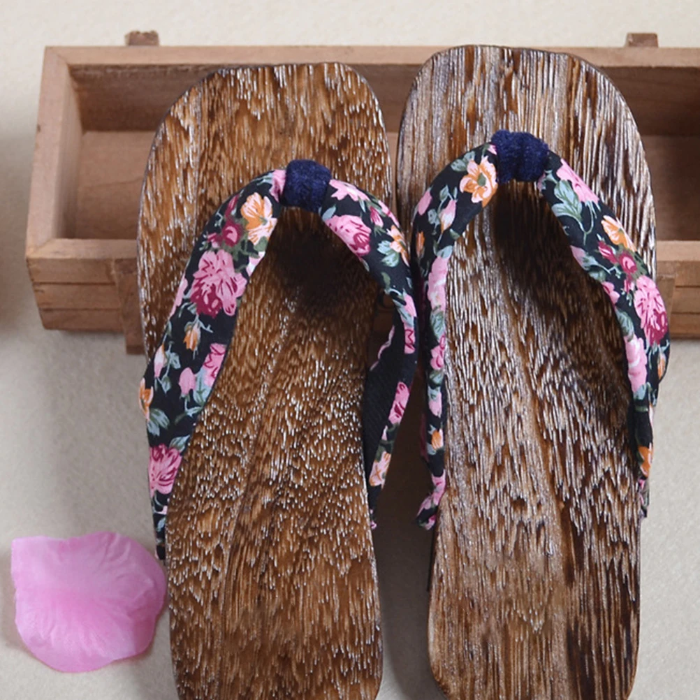 

Wooden Clog Shoes Kids Slippers Toddler Girl Sandals Print Fabric EVA Sole Lightweight Comfortable Breathable Anti Slip