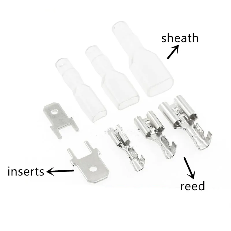 100PCS 2. 8mm/4.8mm/6.3MM Hook Switch/Sheath/Insert Connector/Boat-Shaped Switch Cold Compression Terminal/Cold-Pressed Terminal