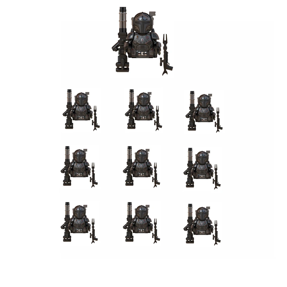 

10pcs/set building Blocks Scout trooper Clone Troopers mini action toy doll assembly 501st Legion Heavy Mandalorian