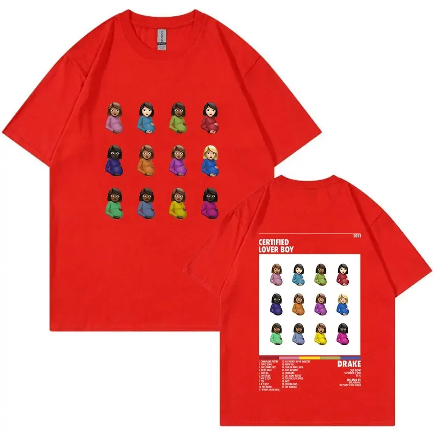 Rapper Drake Certified Lover Boy Album Print Graphic T Shirt Unisex Hip Hop Fashion T-shirt Men's 100% Cotton Oversized T-shirts image 6