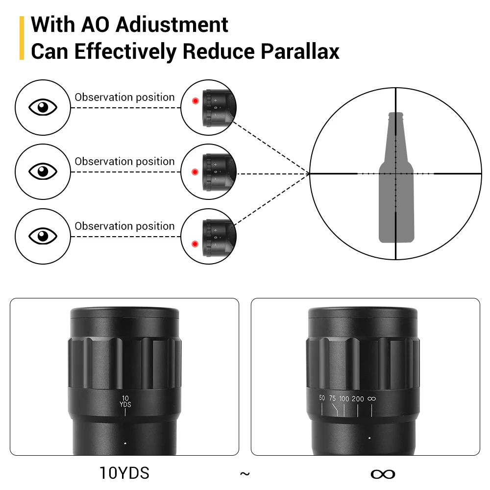 4-16X40 3-9X40 3-9X50 AOEG SFP Rifle Scope Hunting Optics 11/20mm Rail Riflescope Red/Green Illuminated Reticle Telescopic Sight