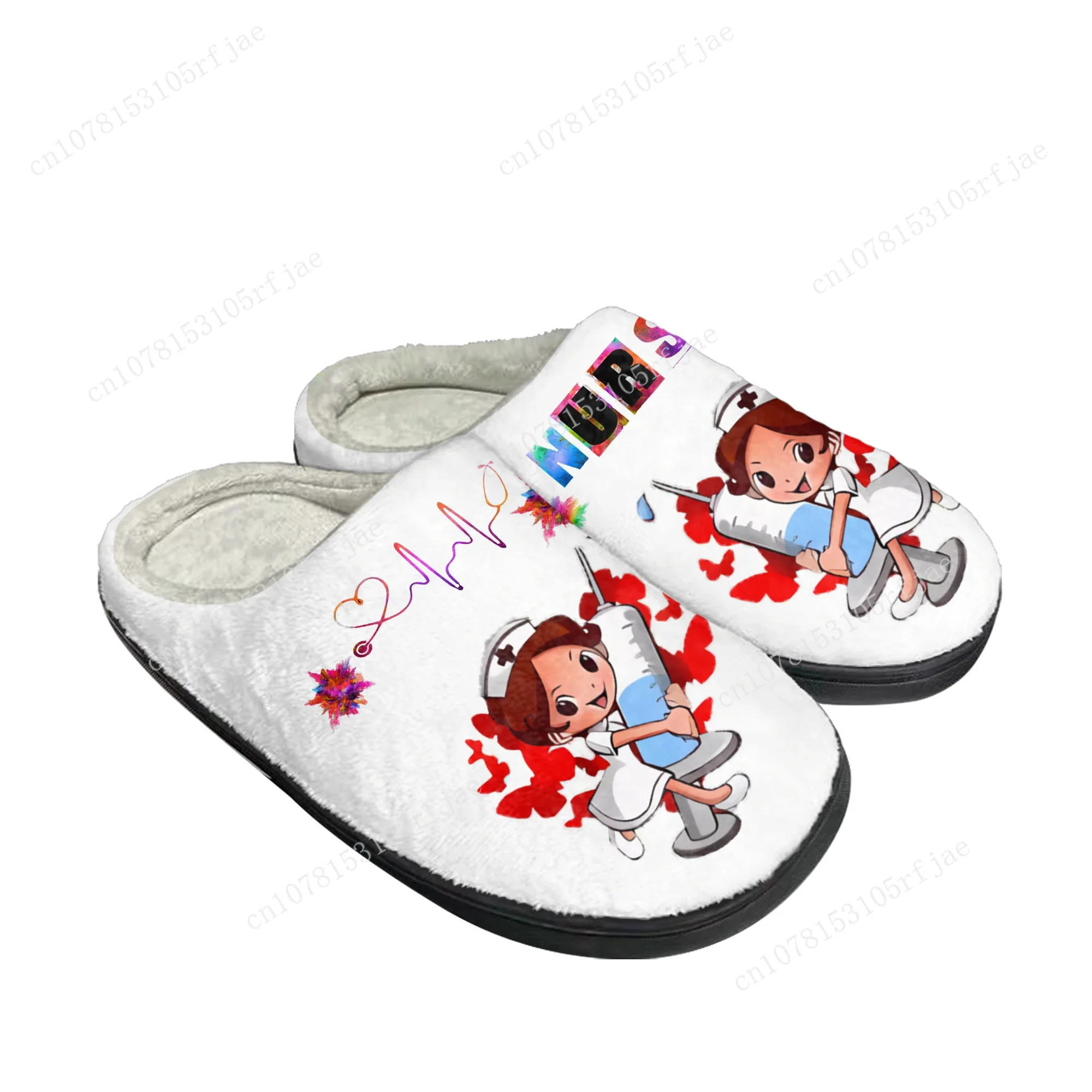 New Nurse Shoes Heart Beat Brand Home Cotton Slippers Mens Womens Plush Bedroom Casual Keep Warm Shoes Tailor Made Slipper