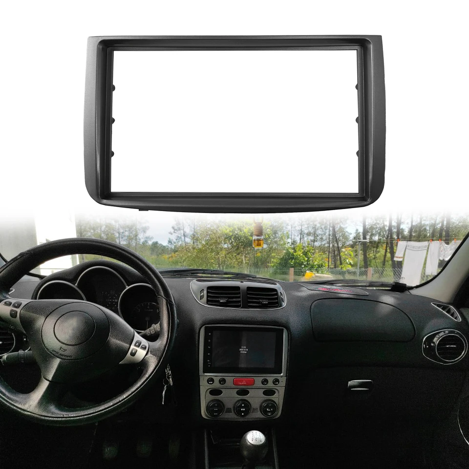 7 Inch 2Din Car Fascia For Alfa Romeo 147 2005-2011 Stereo Fascias Panel Dash Mount Installation Car DVD Frame Kit