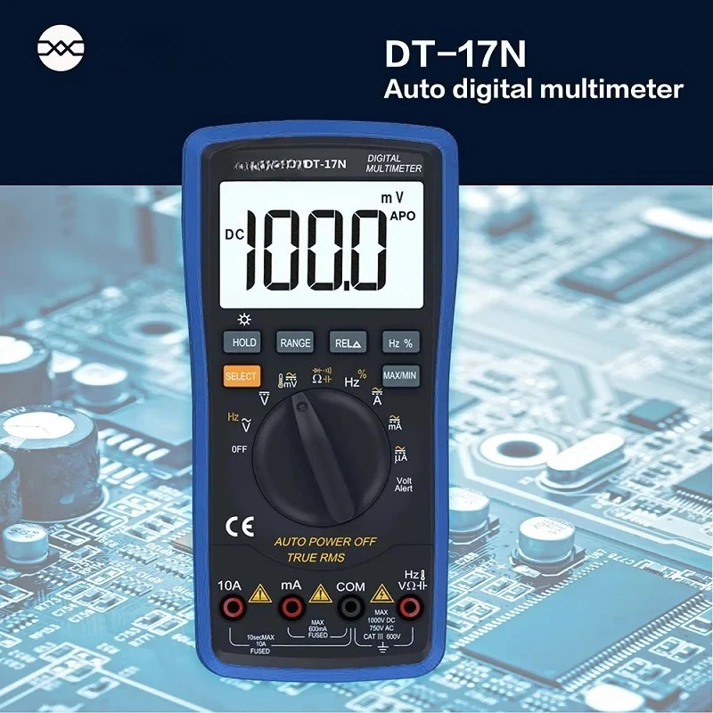 

DT-17N Auto Digital Multimeter Auto Range LCD Display Multimeter High Precision Digital Display Instrument Tester