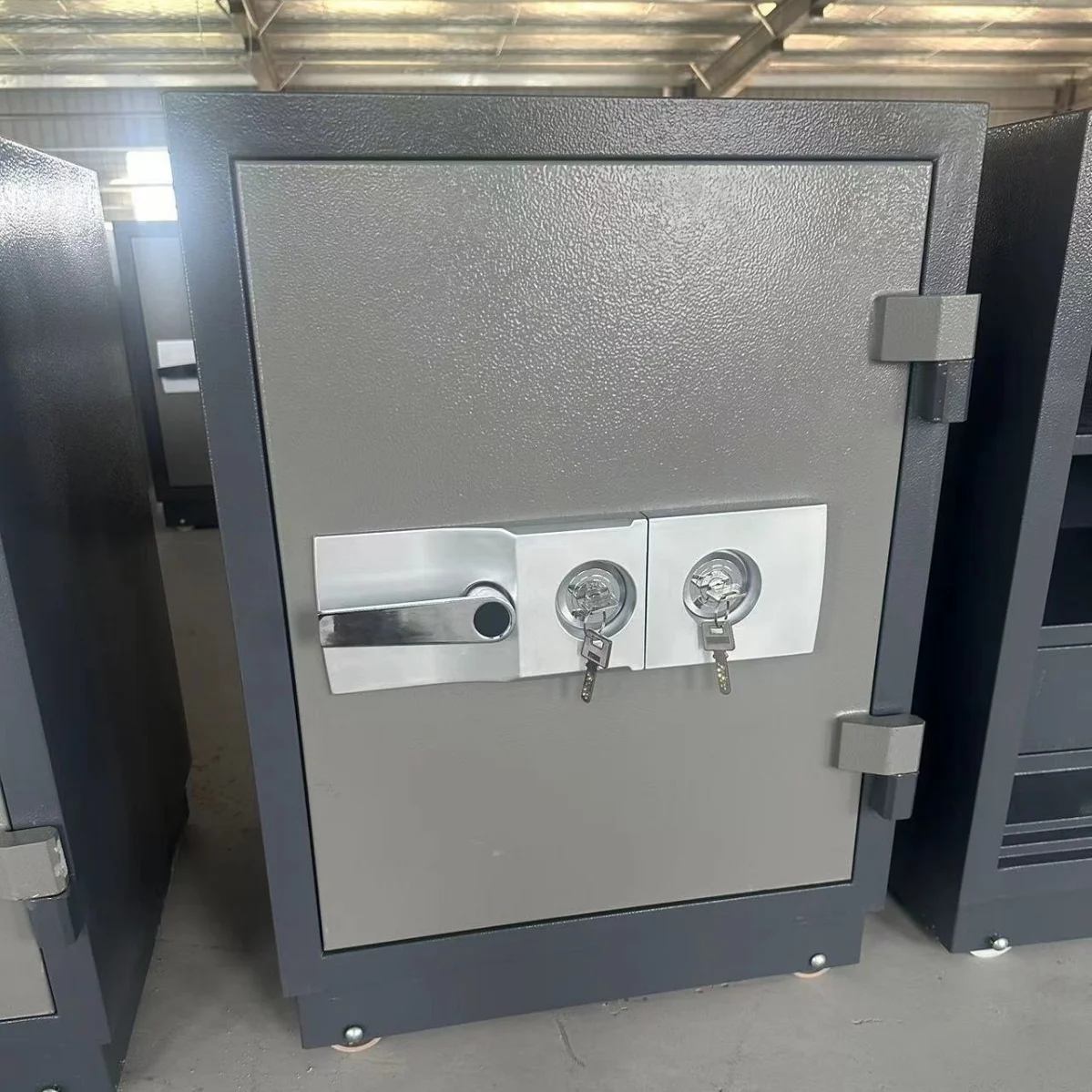 

High quality professional fire insulation waterproof home deposit security safe double key lock