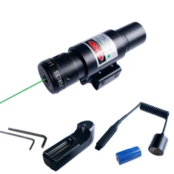 Rifle Sight Green Laser Rechargeable Pistol Picatinny Rail Outdoor Hunting Tactical Red Dot Laser Scope Picatinny/Weaver Mount