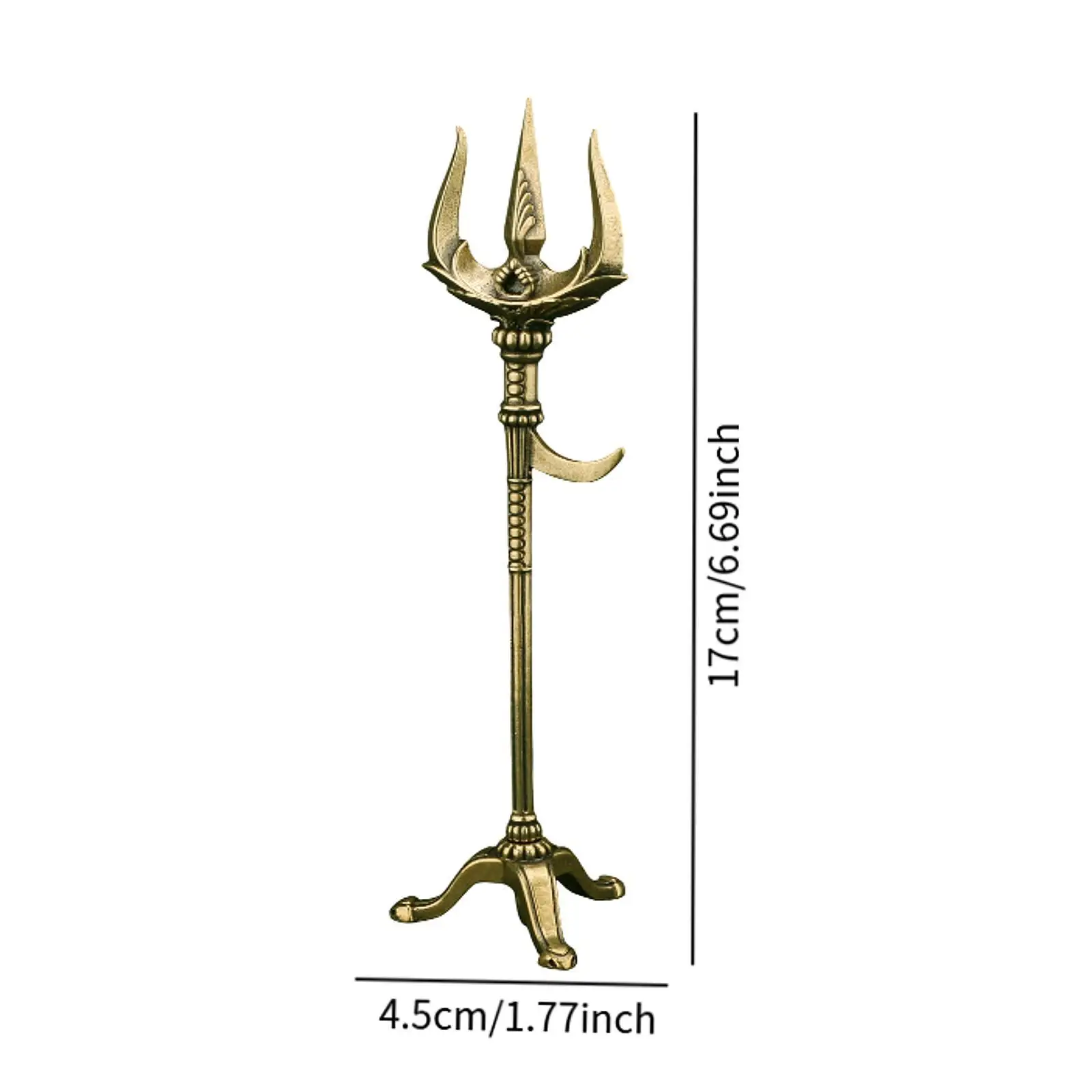 Trident Bronze Trident Estátua Presentes de Aniversário Escritório Bar Estatueta Varanda Desktop
