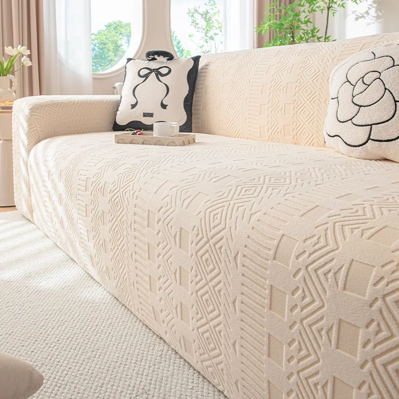 Thick Jacquard Sofa Cover for Living Room, Elastic Sofa Cover, L-Shaped Corner, 1, 2, 3, 4 Seater