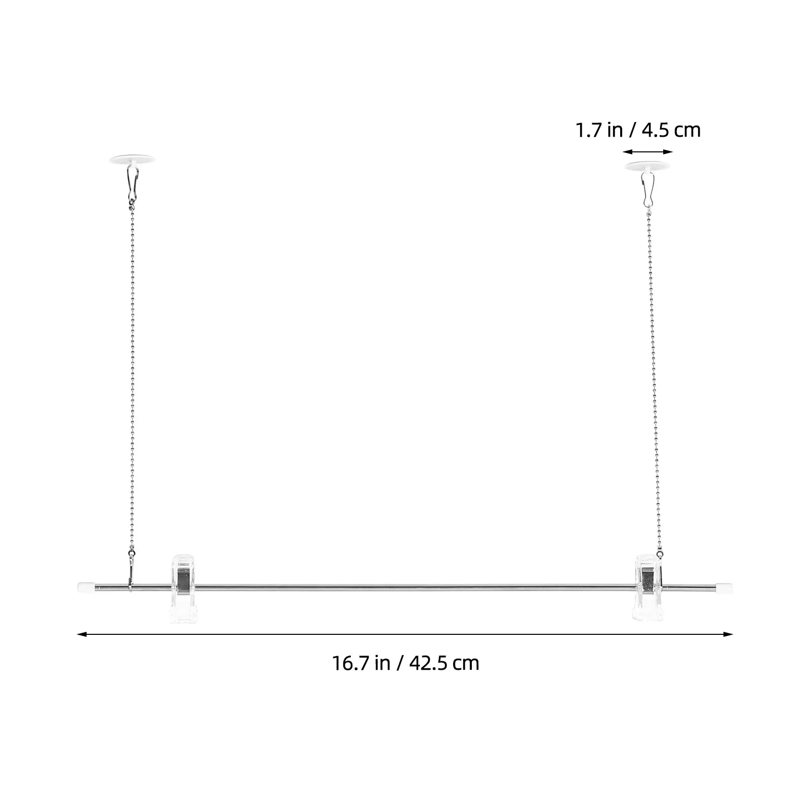Advertising Poster Hanging Flagpole Plastic Metal Clip Design Poster Hanger for Photos Prints Scroll Frame Hanging Scroll