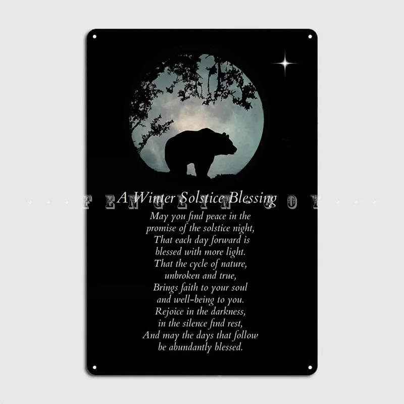 Solstice Blessing Metal Plaque Poster Plaques Mural Club Design Tin Sign Poster